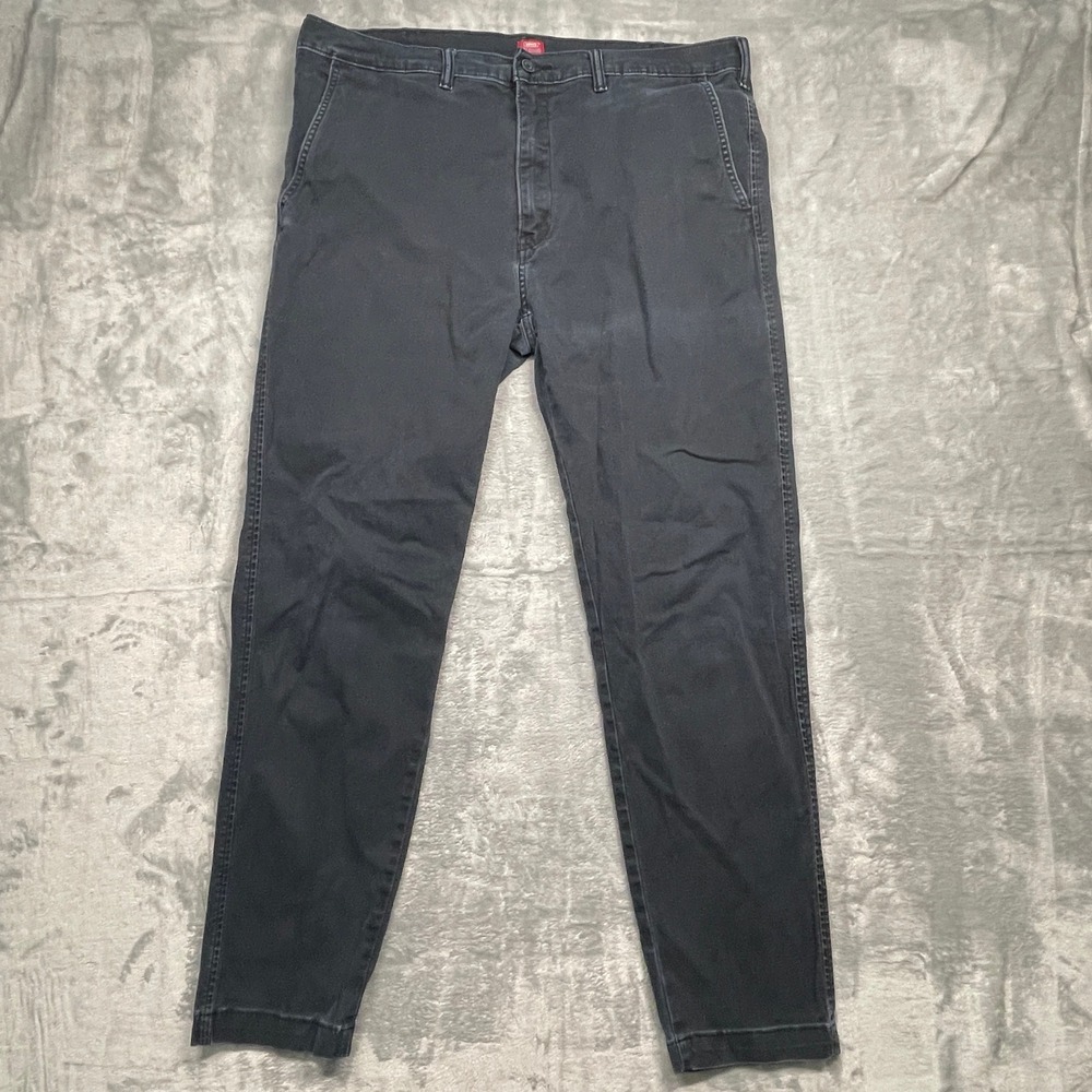 Levis XX Chino‎ Pants Mens 38x34 Faded Black Standard Taper Stretch Twill